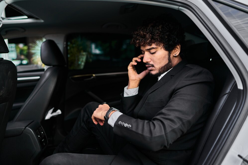 curly-haired-businessman-backseat-talking-phone_496169-2911